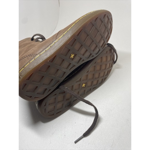 Dr. Martens Stratford Brown Leather Boots Size 6 L Women's Cheetah Print Ladies - Picture 9 of 14